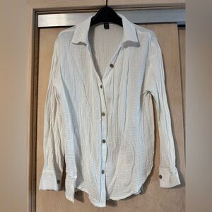 SHEIN white Textured Top